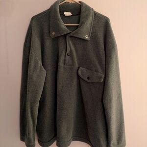 Vintage 90s Freeze For Cool People Three Snap Gray Fleeve Pullover XXL